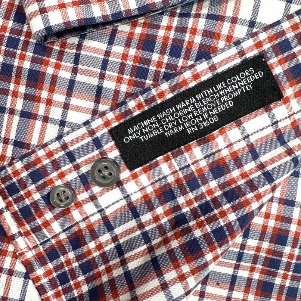 Jos. A. Bank Traveler Tailored Fit Plaid Shirt Long Sleeve 100% Cotton Mens XL - Picture 4 of 8